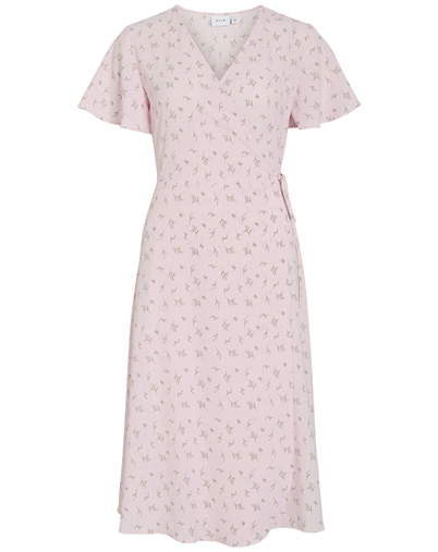 Vila - VILovie Wrap Midi Kleid - Cherry Blossom